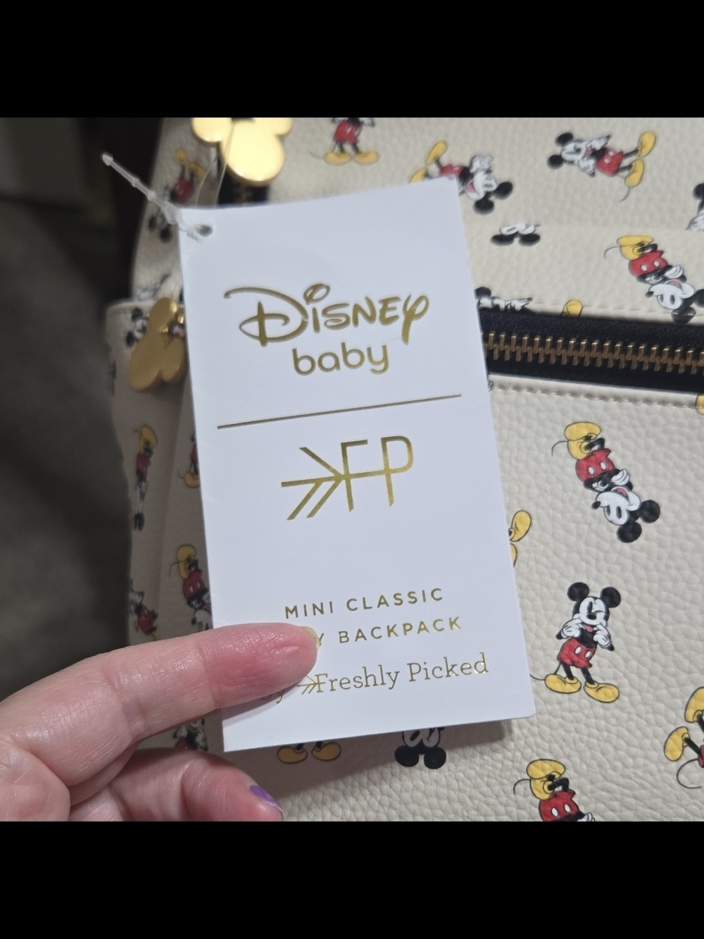 Disney Baby By Freshly Picked Mickey Mouse Mini Classic Backpack